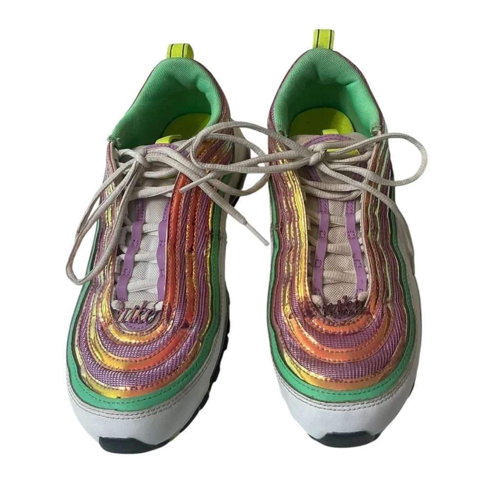 Nike AirMax 97 Neon Multi Colors Sneakers Shoes Size 9.5